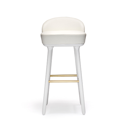 Beetley Bar Stool - Lacquered Legs