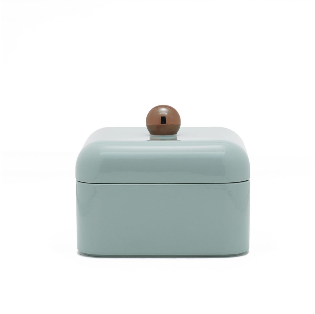 Whisper Box Glossy Vintage Green & Copper