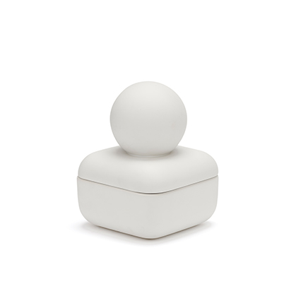 Whisper Box Mini Satin White & Gold